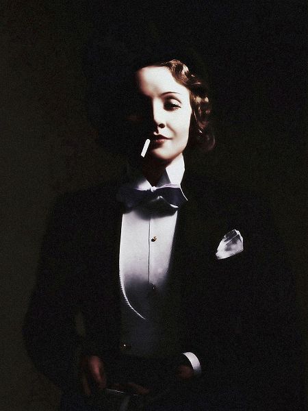 Marlene Dietrich in Top Hat - Tinted
