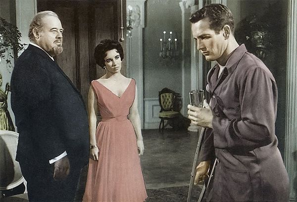 Cat on a Hot Tin Roof - Elizabeth Taylor, Paul Newman and Burl Ives