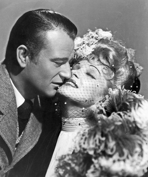John Wayne with Marlene Dietrich