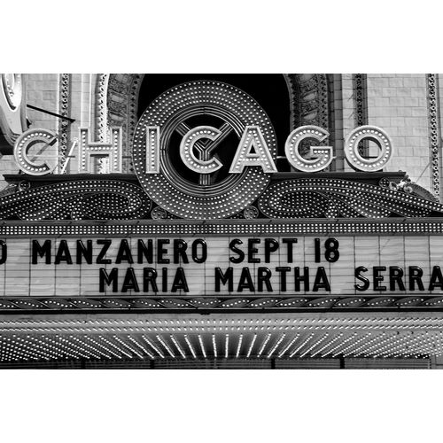 Marquee of the historic Chicago Theater Chicago Illinois