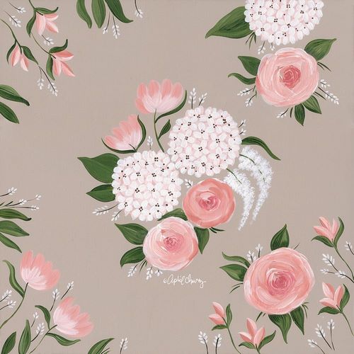 Pink and White Floral