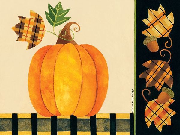 Pumpkin, Leaves and Acorns I