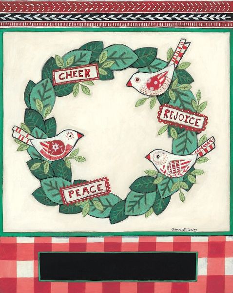 Deming, Bernadette 아티스트의 Cheer Peace Rejoice Wreath 작품