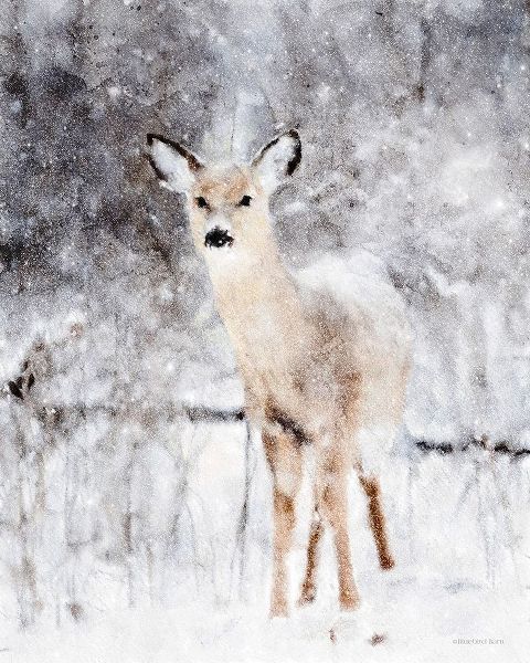 Deer in Winter Forest