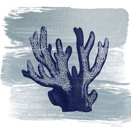 Brushed Midnight Blue Elkhorn Coral