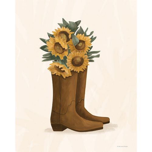 Lady Louise Designs 아티스트의 Sunflower Cowgirl Boots작품입니다.