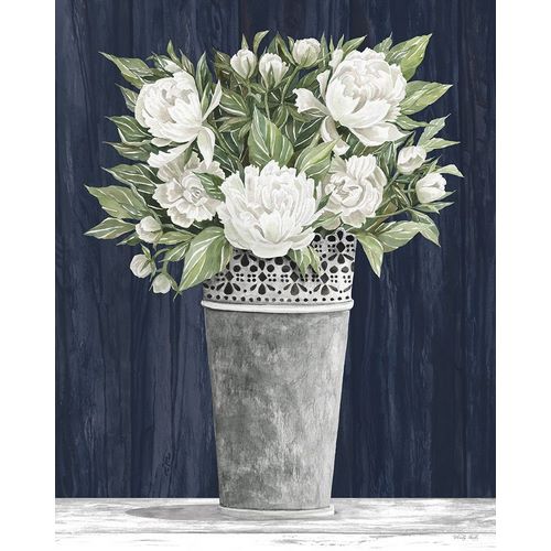 Punched Tin White Floral