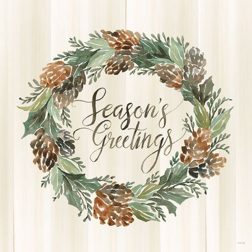 Jacobs, Cindy 아티스트의 Sage Seasons Greetings Wreath 작품