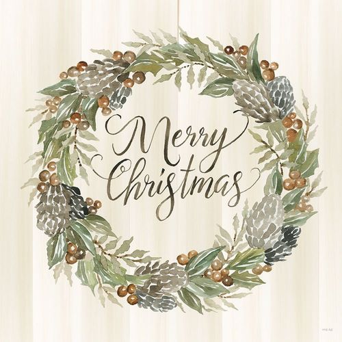 Jacobs, Cindy 아티스트의 Sage Merry Christmas Wreath 작품