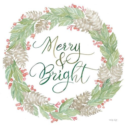 Jacobs, Cindy 아티스트의 Merry And Bright Wreath 작품