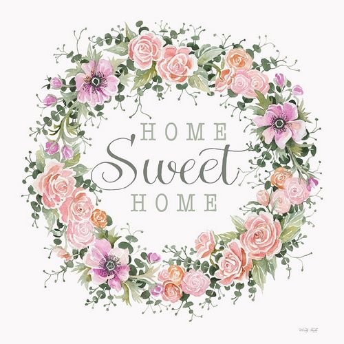 Home Sweet Home Floral Wreath