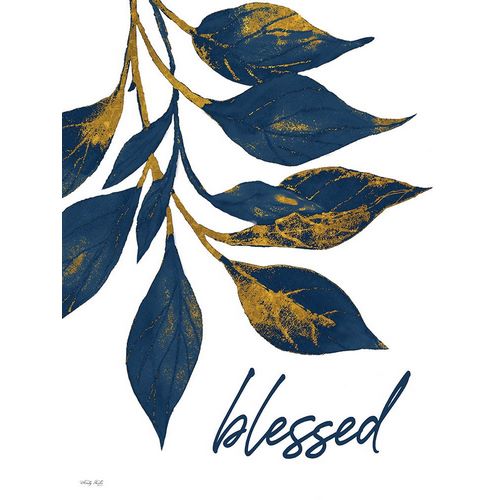 Jacobs, Cindy 작가의 Blessed Navy Gold Leaves 작품