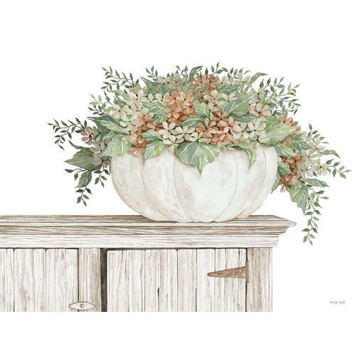 Jacobs, Cindy 작가의 Fall Floral Pumpkin (white) 작품