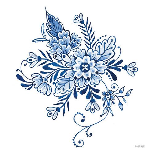 Jacobs, Cindy 작가의 Blue And White Flowers 작품