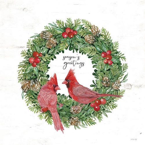Jacobs, Cindy 아티스트의 Seasons Greetings Cardinal Wreath작품입니다.