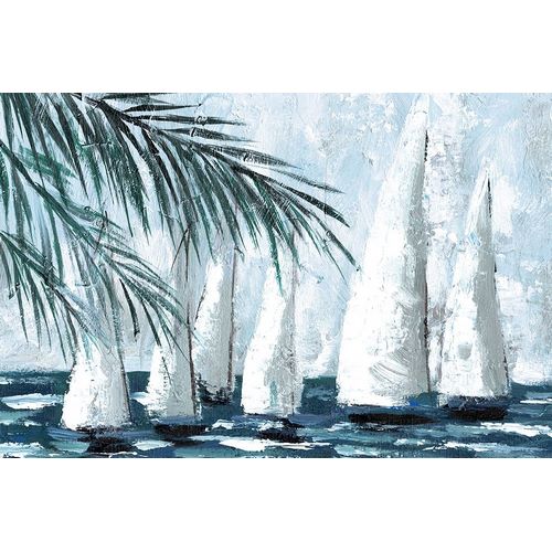 Dogwood Portfolio 아티스트의 Sailboats Behind the Palms 작품
