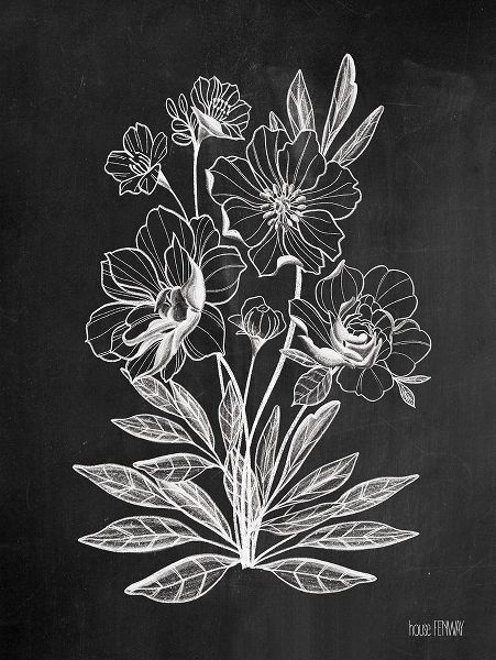 Vintage Chalkboard Flowers