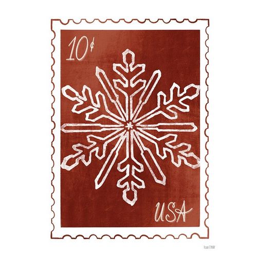House Fenway 아티스트의 Christmas Stamp Red Snowflake   작품