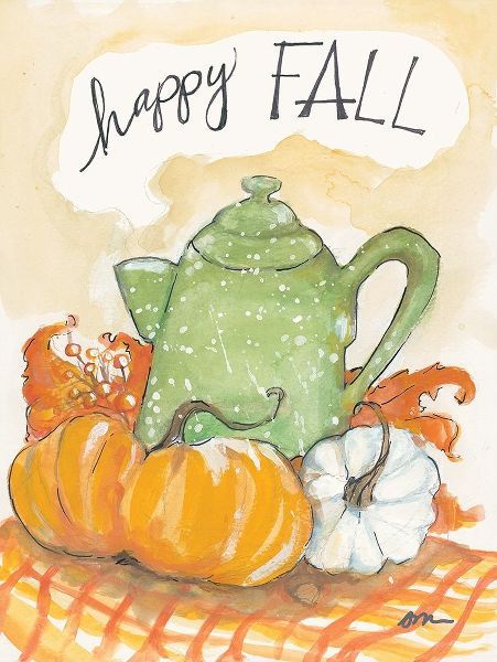 Happy Fall Coffee Pot