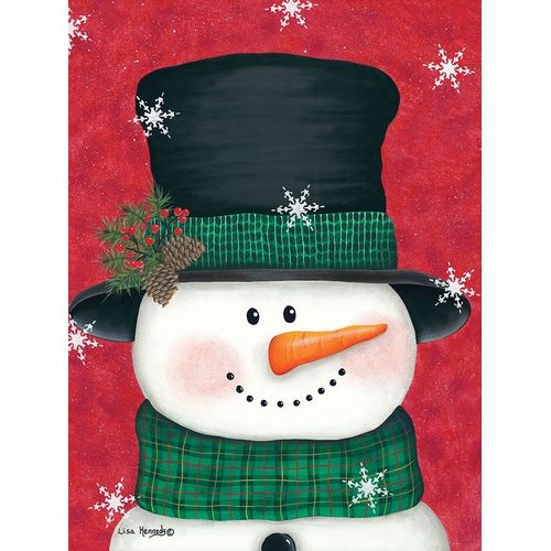 Pine Cones and Green Plaid Snowman