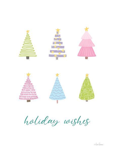 Holiday Wishes Pastel Christmas Trees
