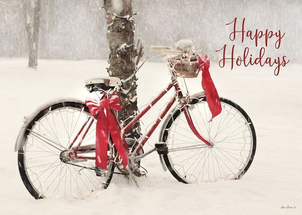 Happy Holidays Snowy Bike