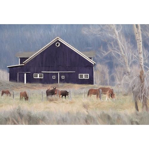 Old Navy Barn with Horses