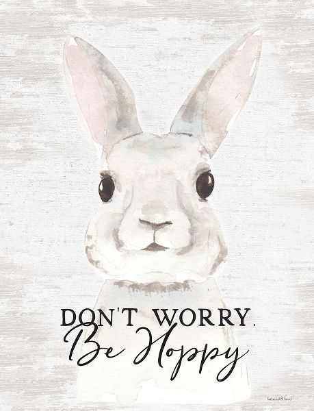Lettered and Lined 아티스트의 Be Hoppy Bunny 작품