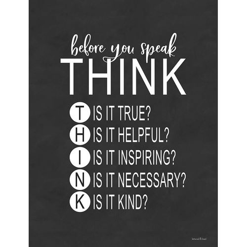 Lettered and Lined 아티스트의 Think Before You Speak 작품
