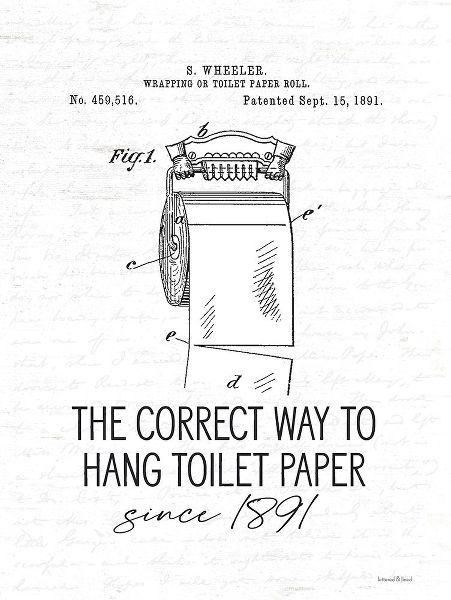 Lettered and Lined 아티스트의 Correct Way to Hang Toilet Paper 작품