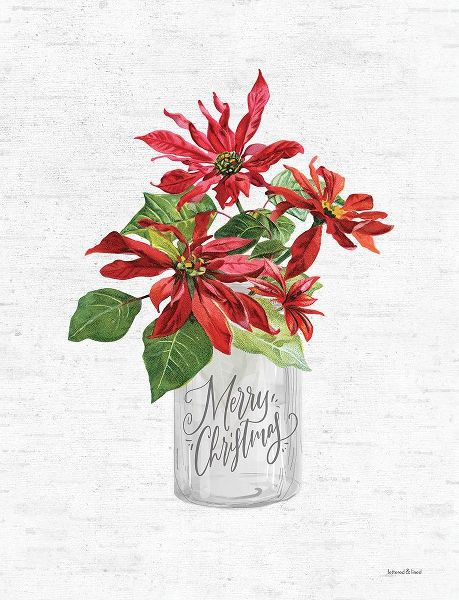 Lettered and Lined 아티스트의 Merry Christmas Poinsettia 작품