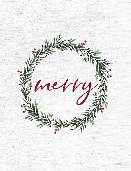 Lettered and Lined 아티스트의 Merry Wreath 작품