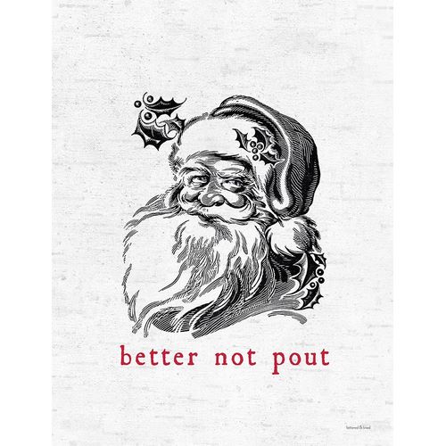 Lettered and Lined 아티스트의 Better Not Pout Santa 작품