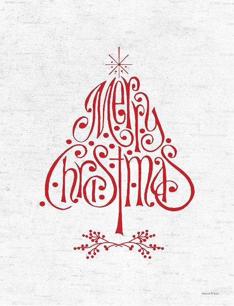 Lettered and Lined 아티스트의 Merry Christmas Tree 작품