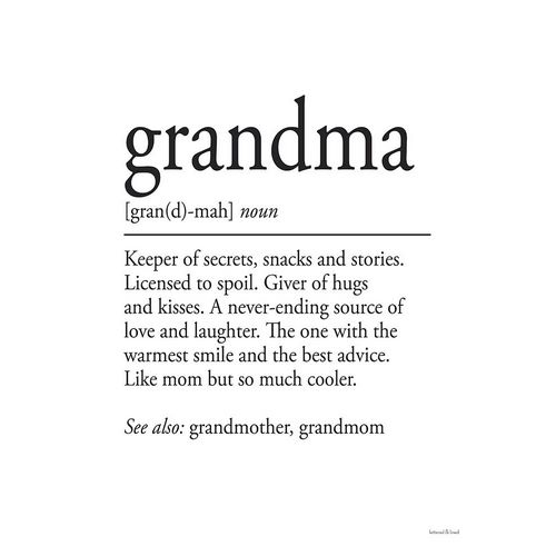 Lettered and Lined 아티스트의 Grandma Definition 작품
