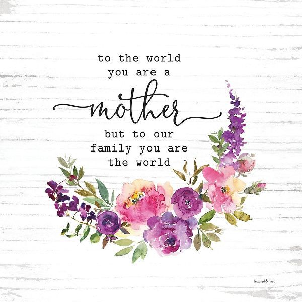 Lettered and Lined 아티스트의 Mother - To Our Family You are the World 작품