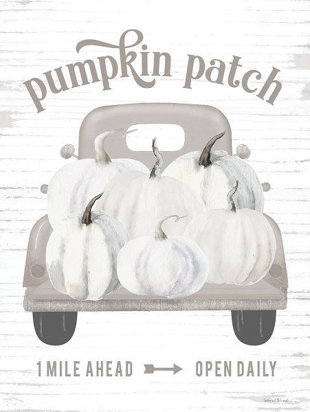 lettered And lined 아티스트의 Pumpkin Patch Truck 작품