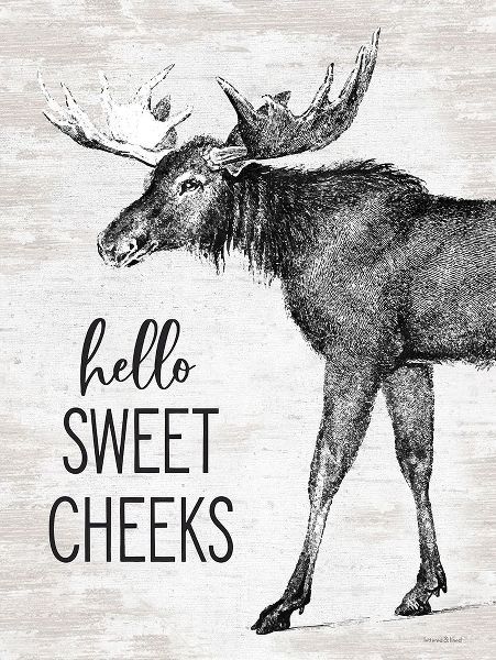 lettered And lined 아티스트의 Hello Sweet Cheeks Moose 작품