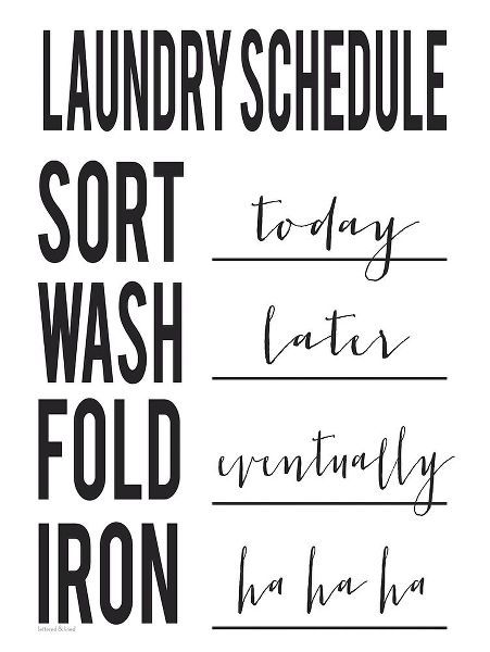 lettered And lined 아티스트의 Laundry Schedule 작품