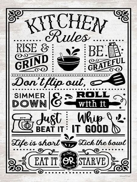 lettered And lined 아티스트의 Kitchen Rules 작품