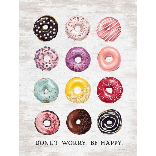 lettered And lined 아티스트의 Donut Worry - Be Happy 작품