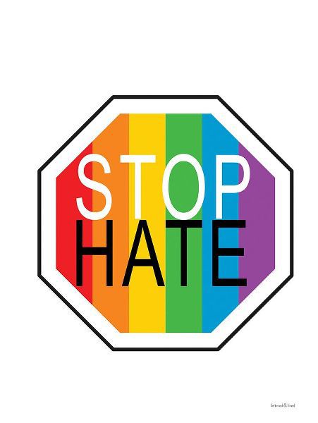 lettered And lined 아티스트의 Rainbow Stop Hate 작품