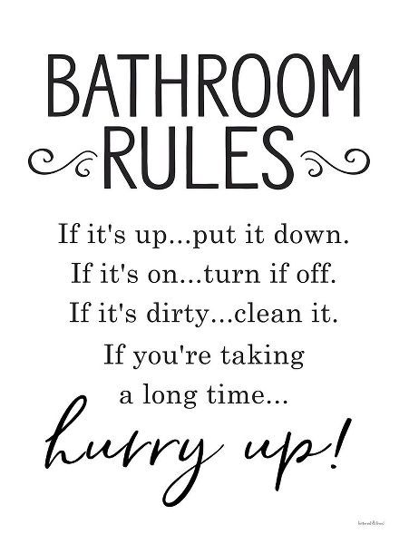 Lettered And Lined 작가의 Bathroom Rules 작품