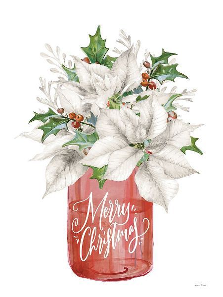Lettered and Lined 아티스트의 Merry Christmas Poinsettias작품입니다.