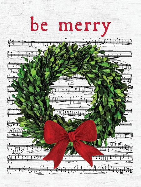 Lettered and Lined 아티스트의 Be Merry Christmas Wreath작품입니다.