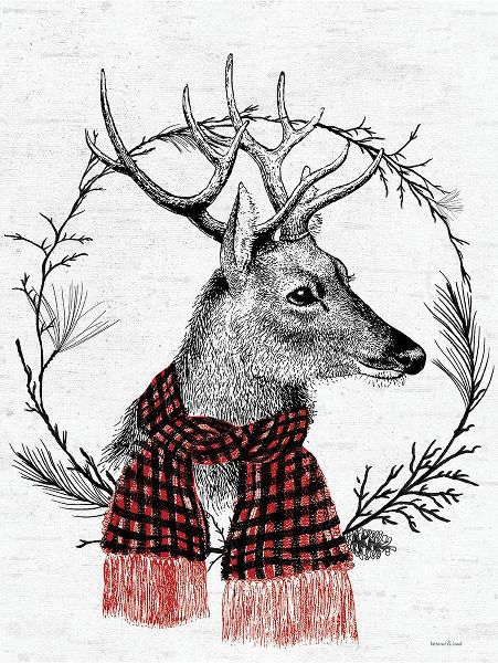 Lettered and Lined 아티스트의 Reindeer Wreath작품입니다.