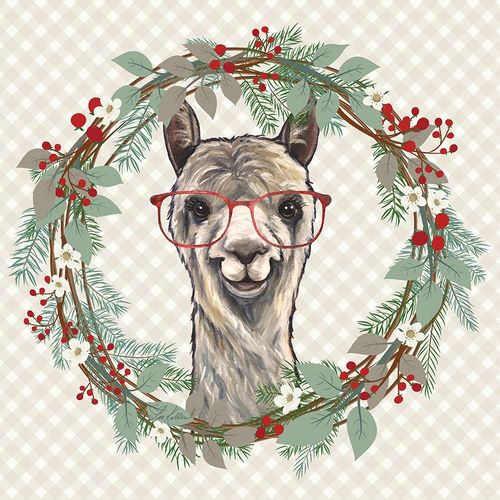 Keller, Lee 작가의 Christmas Llama Wreath 작품