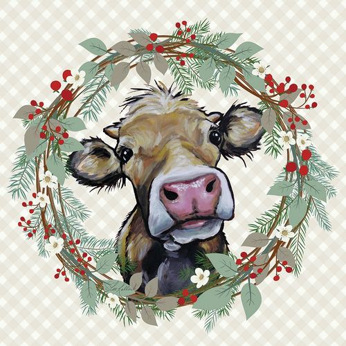 Keller, Lee 작가의 Christmas Cow Wreath 작품