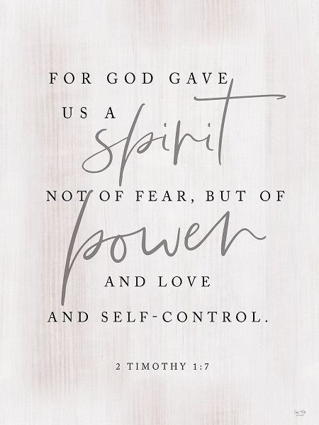 For God Gave Us a Spirit