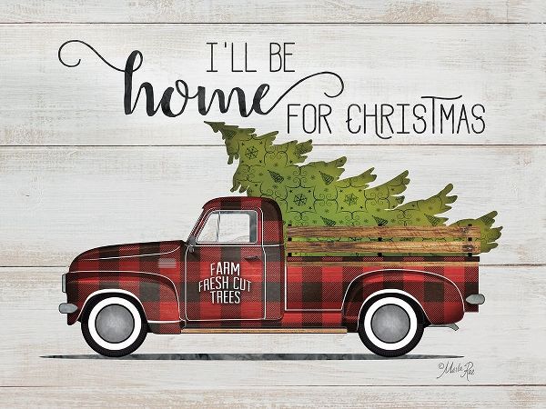 Rae, Marla 아티스트의 Home for Christmas Vintage Truck 작품